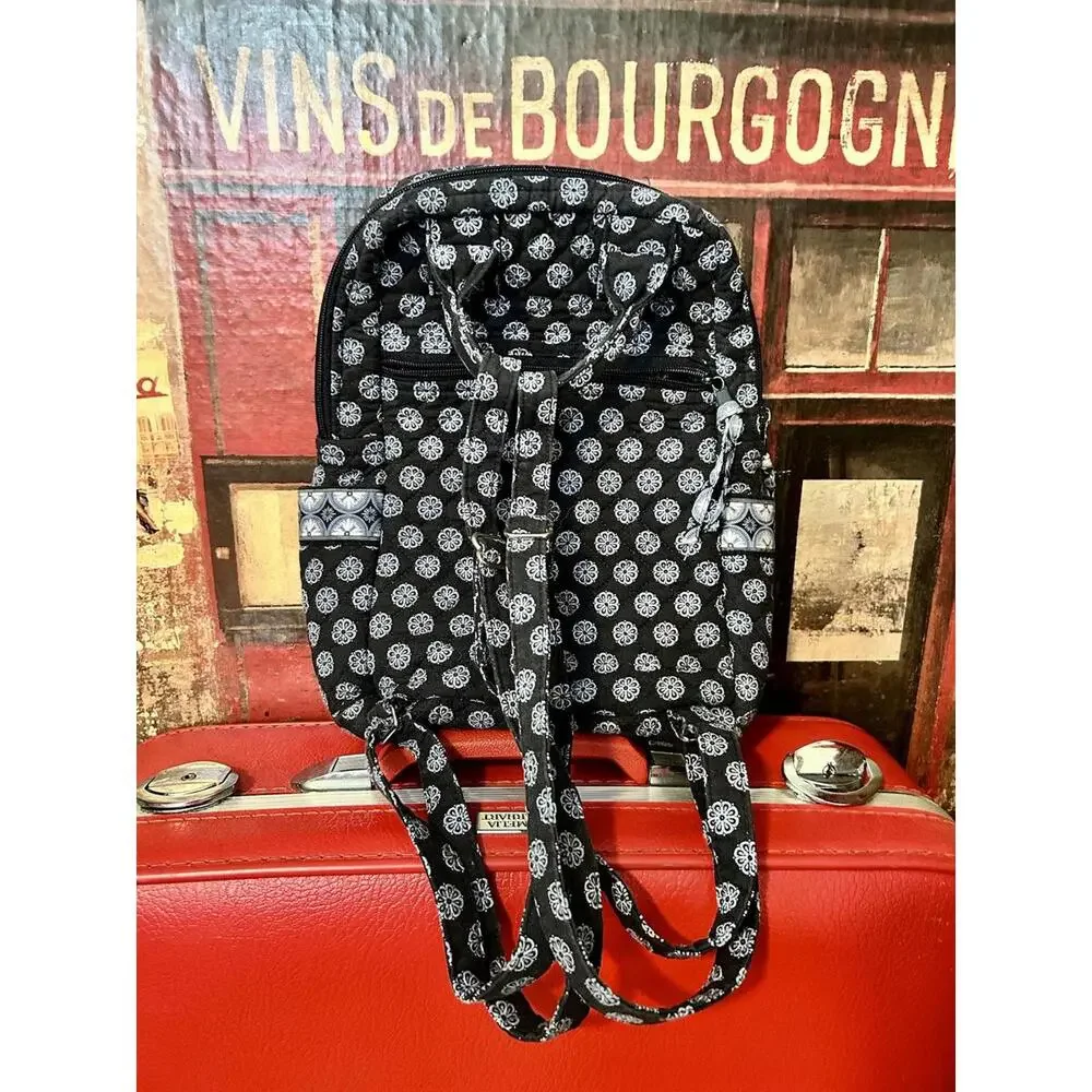 Stephanie Dawn Black and White‎ Patterned Hiking Backpack